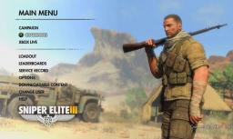 Sniper Elite III Title Screen